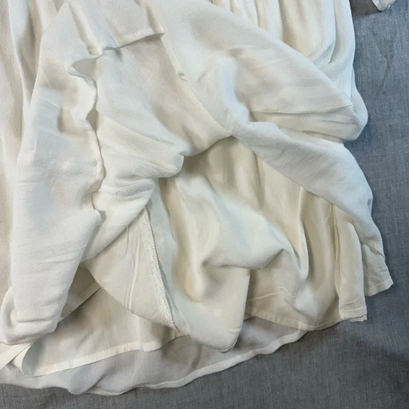 Lulus White Girlhoodcore with Geometric Embroidery NWT! Sz XL flowy low cut - Picture 10 of 10